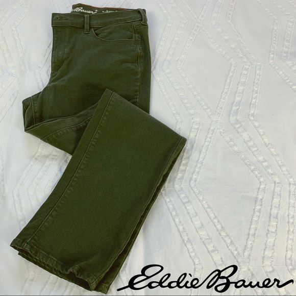 Eddie Bauer 12S slightly curvy green Elysian jeans - Picture 1 of 10
